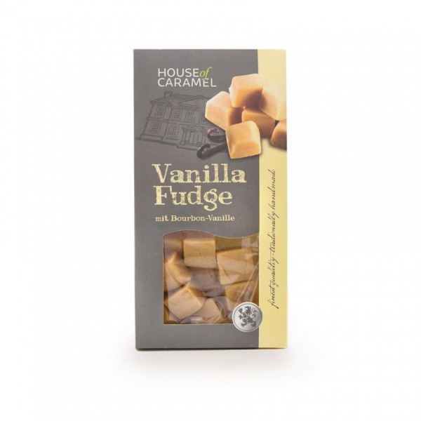 120g retail pack of premium vanilla fudges from candy brand House of Caramel